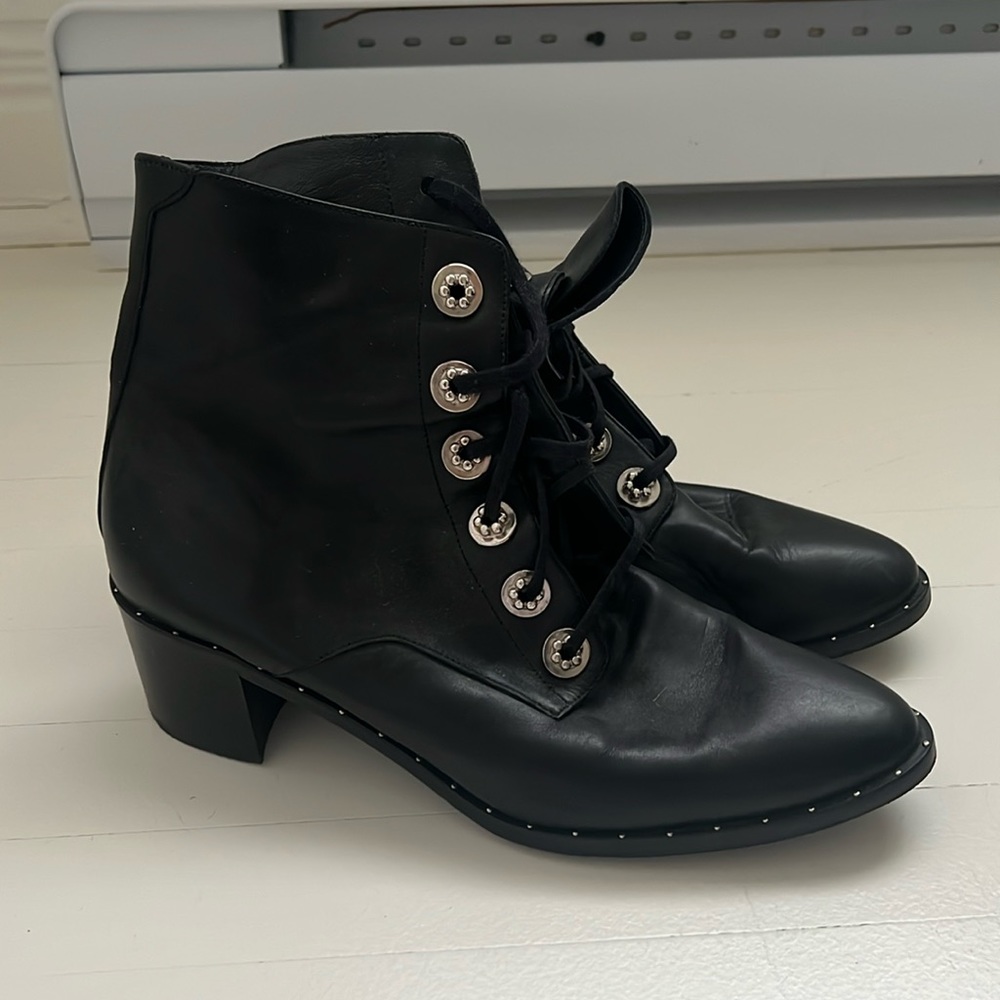 Freda Salvador lace up boots with stud details
